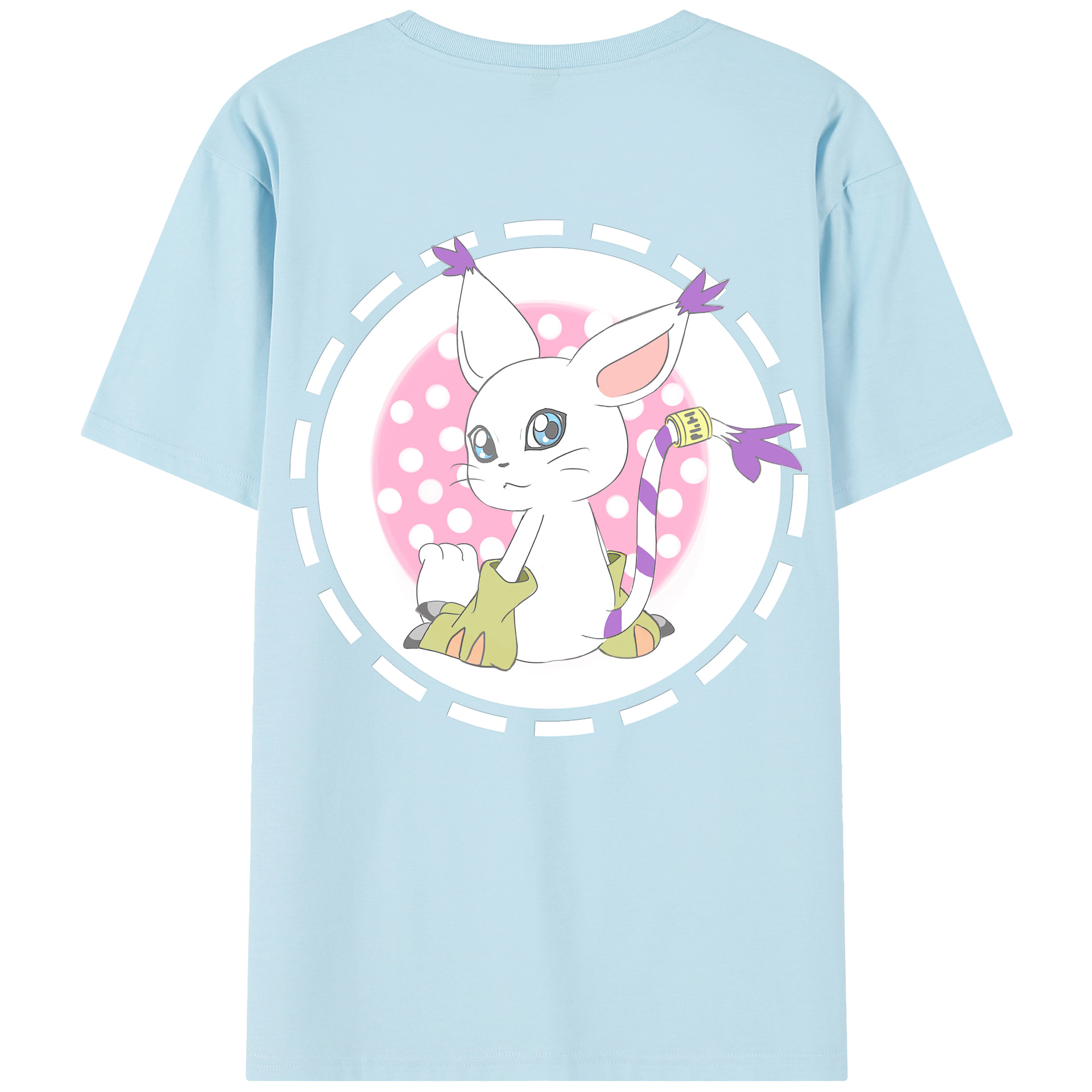 （画像用） Digimon デジタルモンスター/デジモン 綿100％半袖Tシャツ（背面プリント）